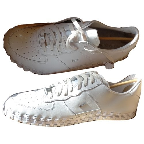Pre-owned Jacquemus Leather Low Trainers In White