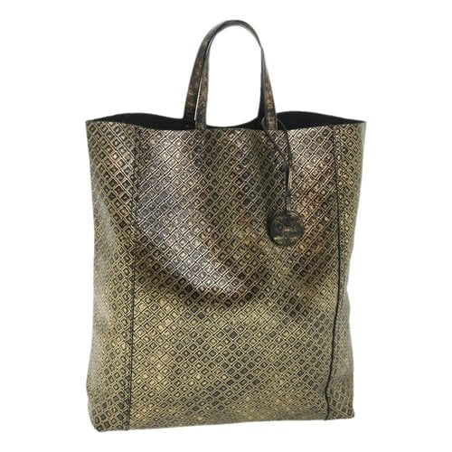 Pre-owned Bottega Veneta Leather Handbag In Gold