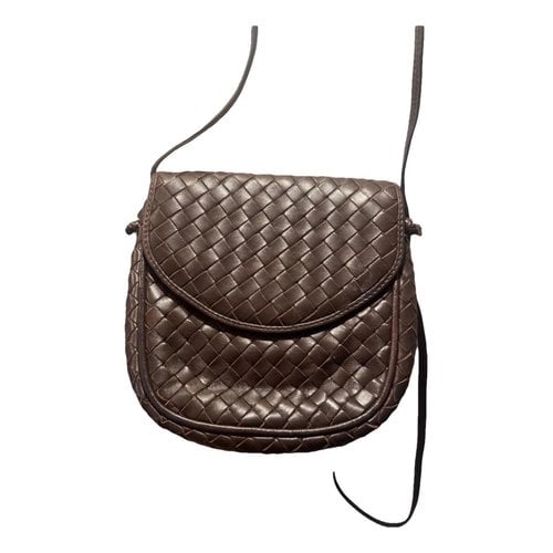 Pre-owned Bottega Veneta Olimpia Leather Crossbody Bag In Brown