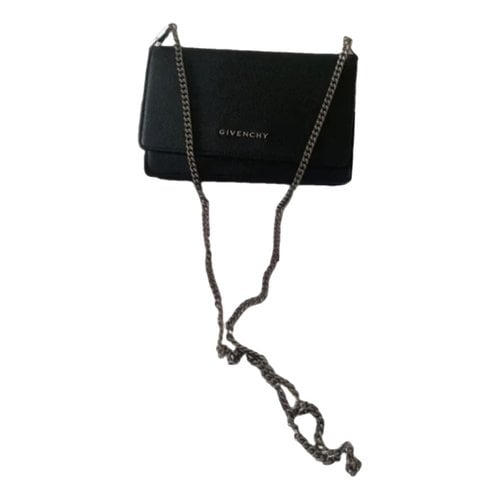 Pre-owned Givenchy Cross3 Leather Crossbody Bag In Black