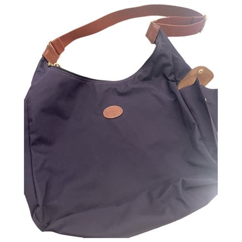 Pre-owned Longchamp Cloth Handbag In Purple