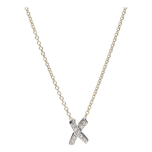 Pre-owned Tiffany & Co Paloma Picasso Platinum Necklace In Yellow