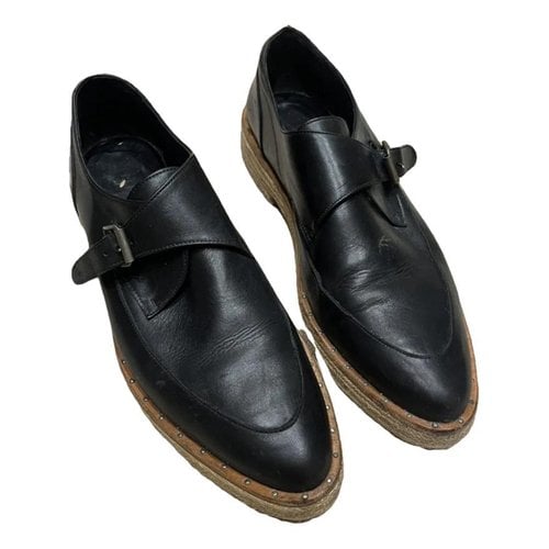 Pre-owned Freda Salvador Leather Flats In Black