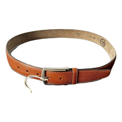 Pre-owned Brioni Patent Leather Belt In Brown