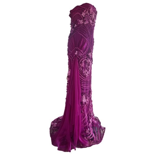 Pre-owned Valentino Silk Maxi Dress In Purple