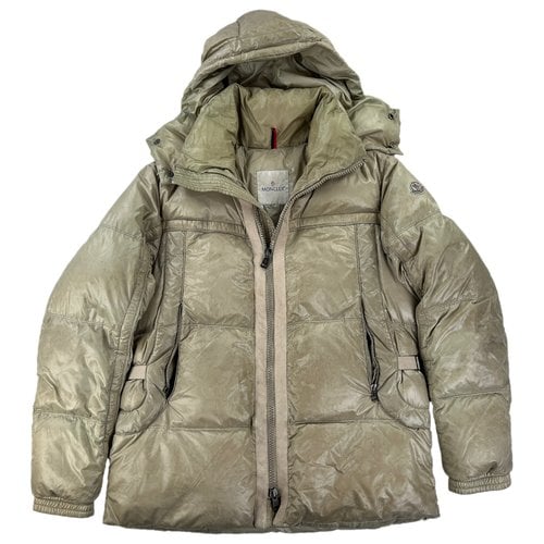 Pre-owned Moncler Classic Peacoat In Beige