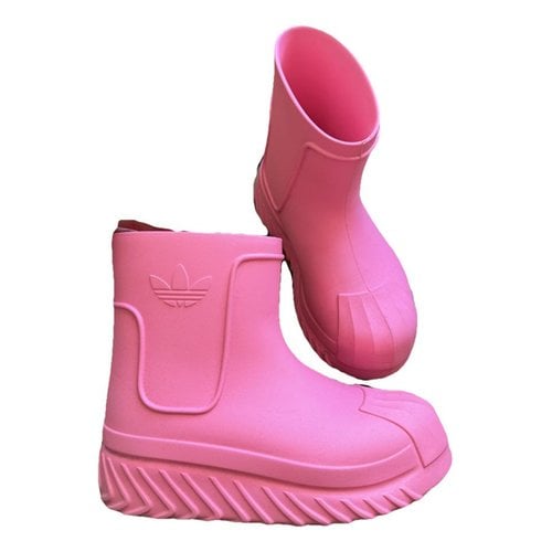 Pre-owned Adidas Originals Wellington Boots In Pink