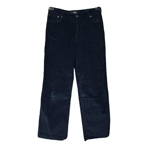 Pre-owned Apc Straight Pants In Blue