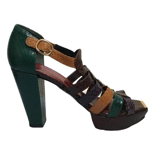 Pre-owned Robert Clergerie Leather Sandals In Multicolour