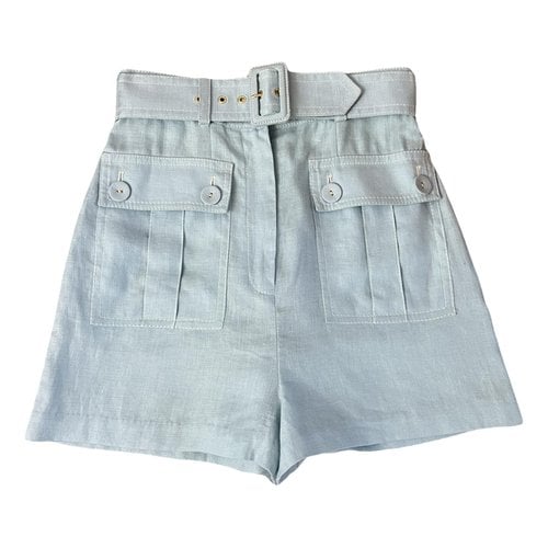 Pre-owned Zimmermann Cloth Shorts In Blue