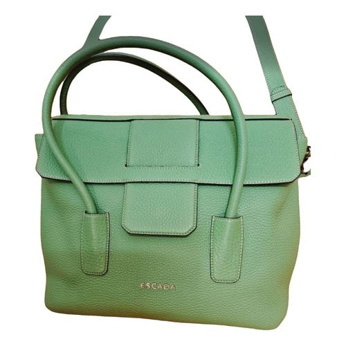 Pre-owned Escada Leather Handbag In Green