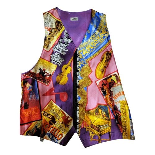 Pre-owned Versace Silk Vest In Multicolour