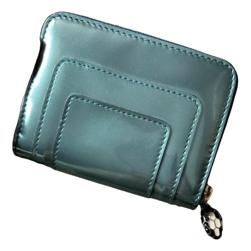 Pre-owned Bvlgari Leather Wallet In Green