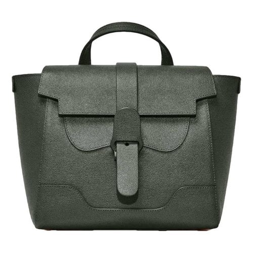 Pre-owned Senreve Leather Tote In Green