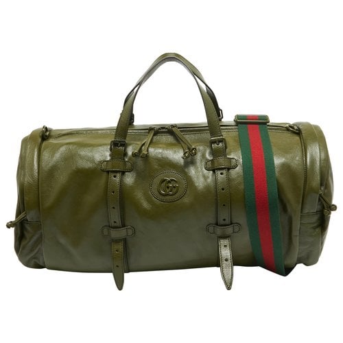 Pre-owned Gucci Leather Bag In Green