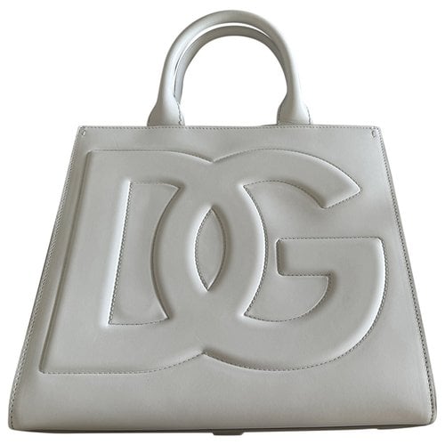Pre-owned Dolce & Gabbana Leather Handbag In White