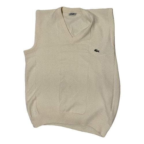 Pre-owned Lacoste Wool Vest In Gold