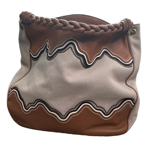 Pre-owned Bottega Veneta Cloth Handbag In Brown