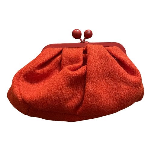 Pre-owned Max Mara Wool Clutch Bag In Red