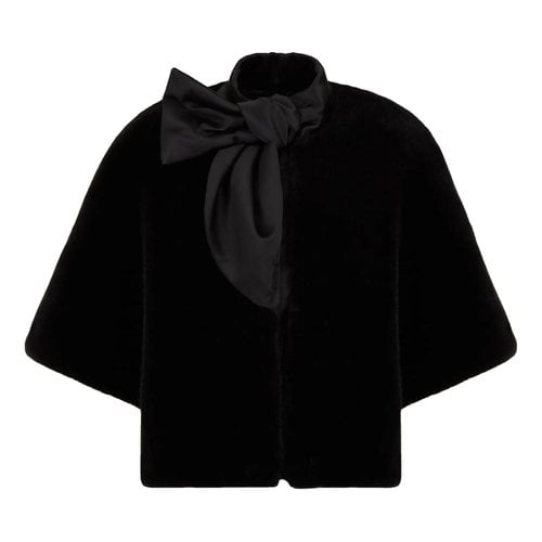 Pre-owned Emporio Armani Faux Fur Coat In Black
