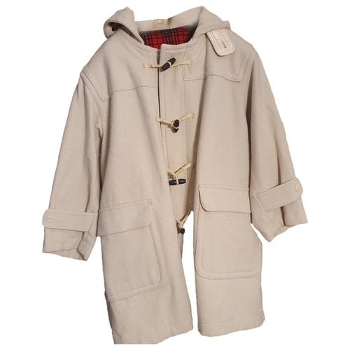 Pre-owned Valentino Wool Dufflecoat In White