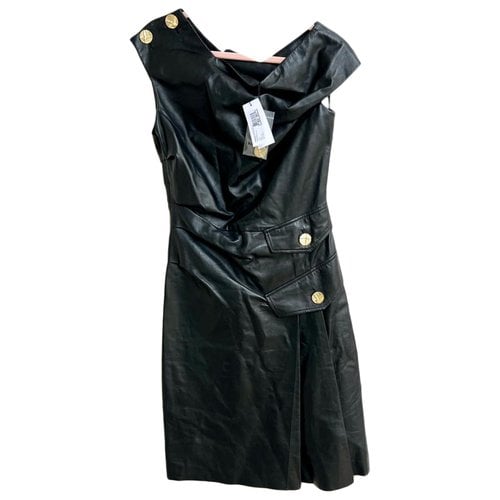 Pre-owned Proenza Schouler Leather Mini Dress In Black