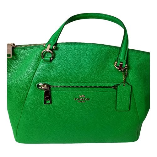 Pre-owned Coach Prairie Satchel Leather Satchel In Green