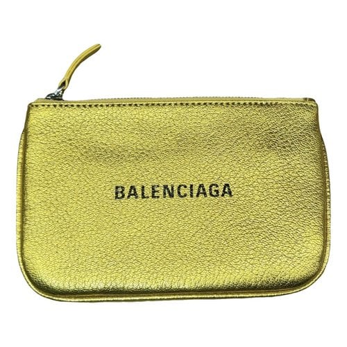 Pre-owned Balenciaga Leather Wallet In Gold