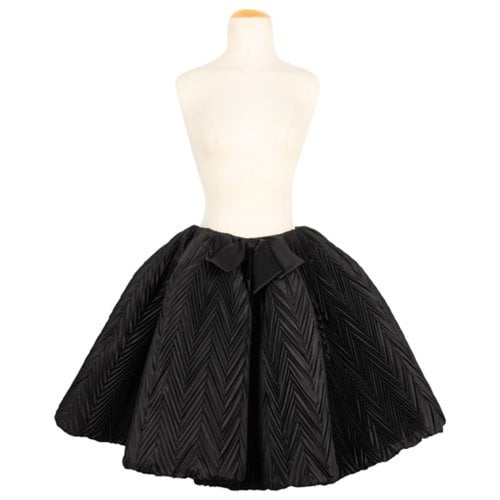 Pre-owned Nina Ricci Silk Maxi Skirt In Black