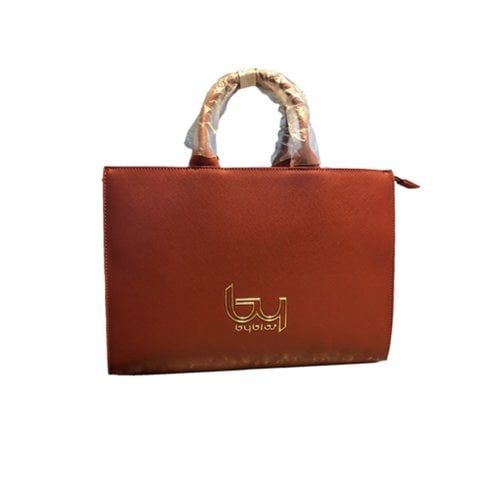 Pre-owned Byblos Vegan Leather Tote In Red