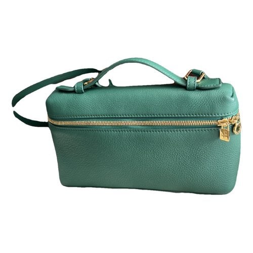 Pre-owned Loro Piana Extra Pocket Leather Handbag In Green
