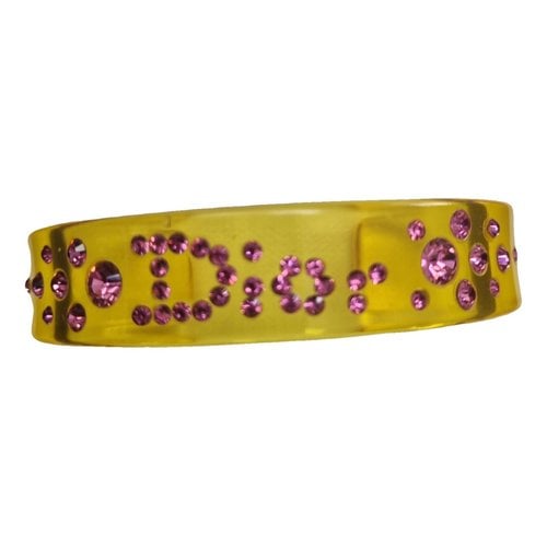 Pre-owned Dior Crystal Bracelet In Yellow