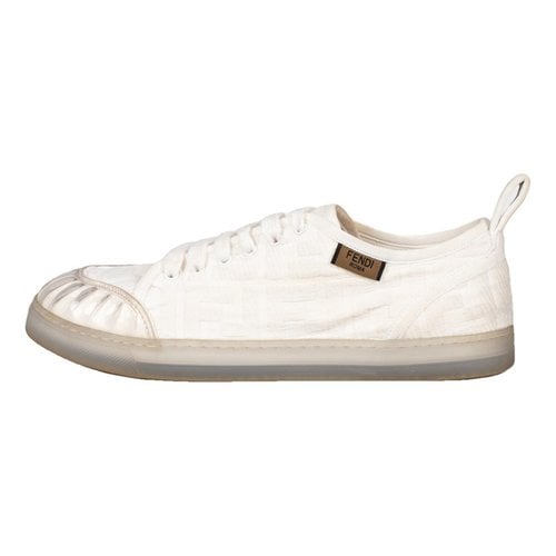 Pre-owned Fendi Cloth Trainers In White