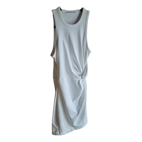 Pre-owned Alexander Wang T Mini Dress In White
