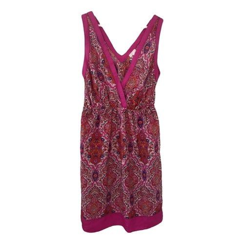 Pre-owned Claudie Pierlot Silk Mini Dress In Pink
