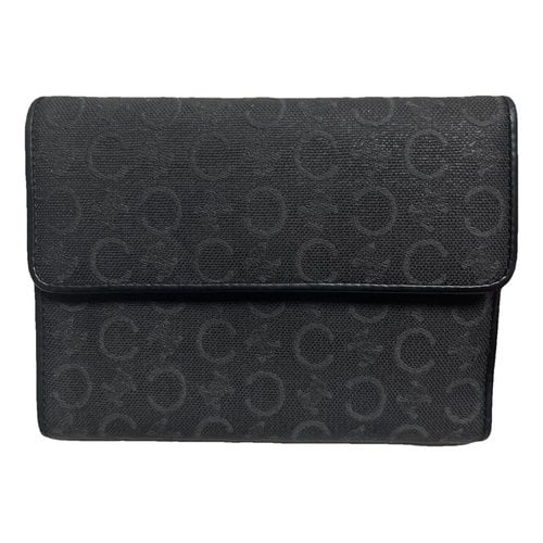 Pre-owned Celine Cloth Wallet In Black