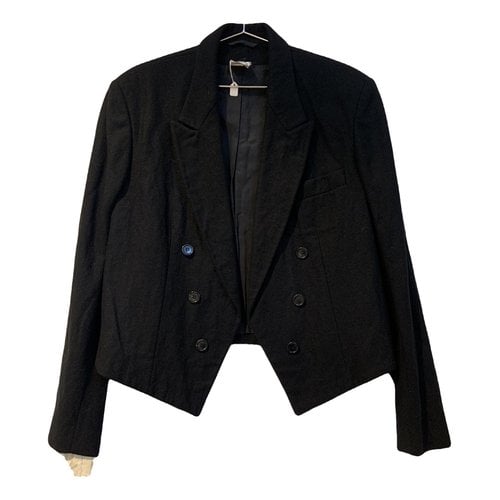 Pre-owned Ann Demeulemeester Wool Jacket In Black