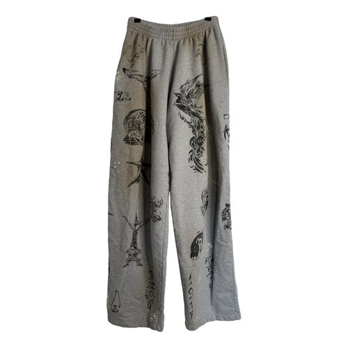 Pre-owned Balenciaga Trousers In Grey