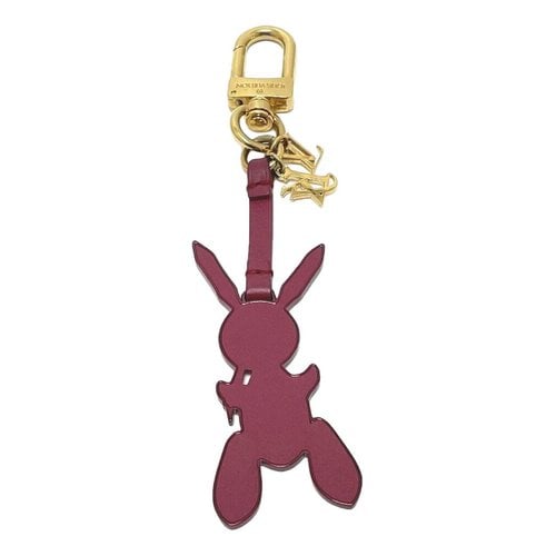 Pre-owned Louis Vuitton Leather Bag Charm In Purple