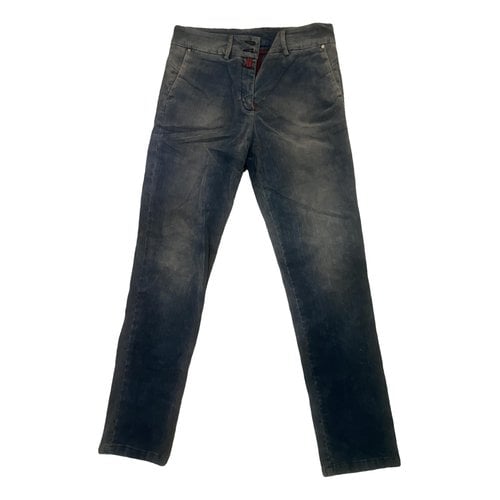 Pre-owned Kiton Straight Pants In Blue