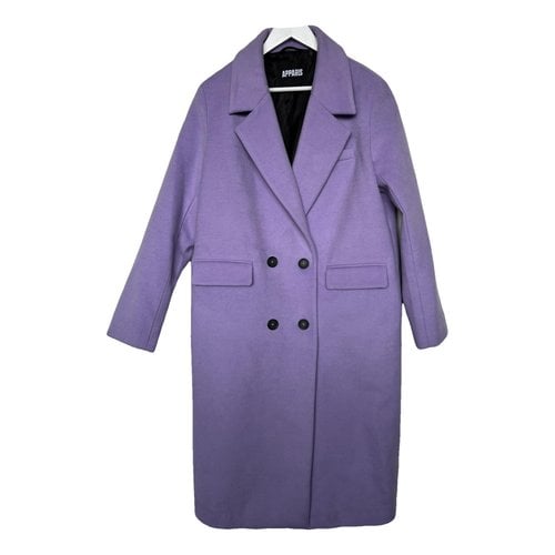 Pre-owned Apparis Coat In Purple