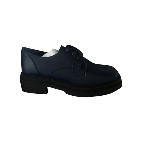 Pre-owned Cacharel Leather Flats In Blue