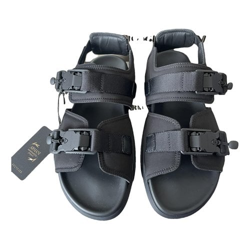 Pre-owned Giorgio Armani Sandals In Black