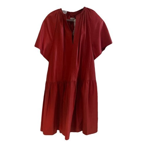 Pre-owned Stand Studio Leather Mid-length Dress In Red