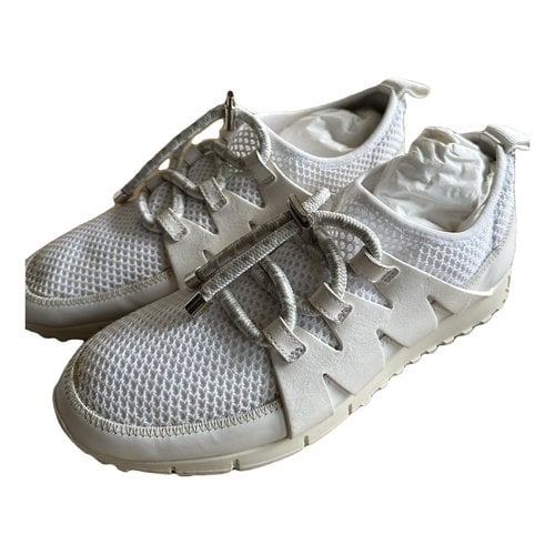 Pre-owned Jimmy Choo Leather Low Trainers In White