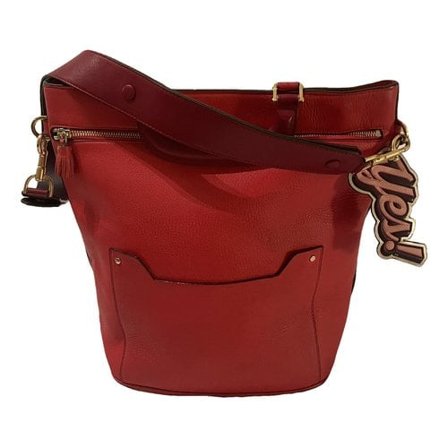 Pre-owned Anya Hindmarch Leather Handbag In Red