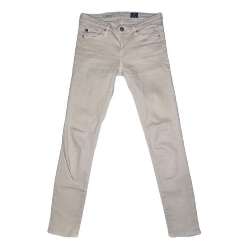 Pre-owned Adriano Goldschmied Straight Jeans In Beige