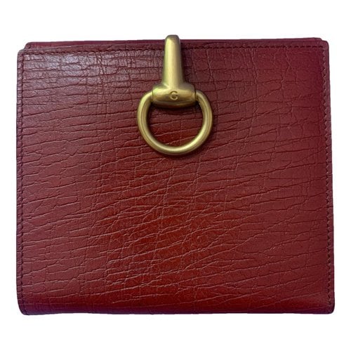 Pre-owned Gucci Neo Vintage Leather Wallet In Burgundy