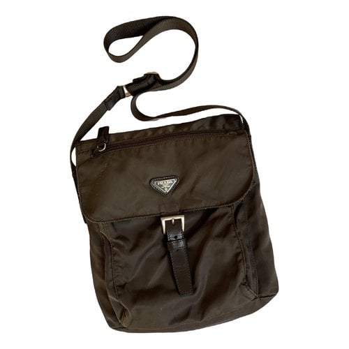 Pre-owned Prada Cloth Weekend Bag In Brown