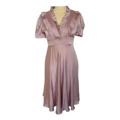 Pre-owned Fendi Silk Mid-length Dress In Pink